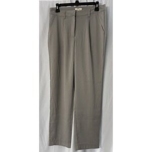 NWT Max Studio Womens Pleated Front Dove Gray Stretch Pants Slacks Size Medium
